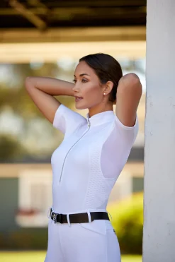 Hot Ascent konkurranseskjorte med 1/4 glidelås for kvinner Stevne