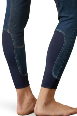 Halo Denim dames helforsterkede ridebukser Ridetights