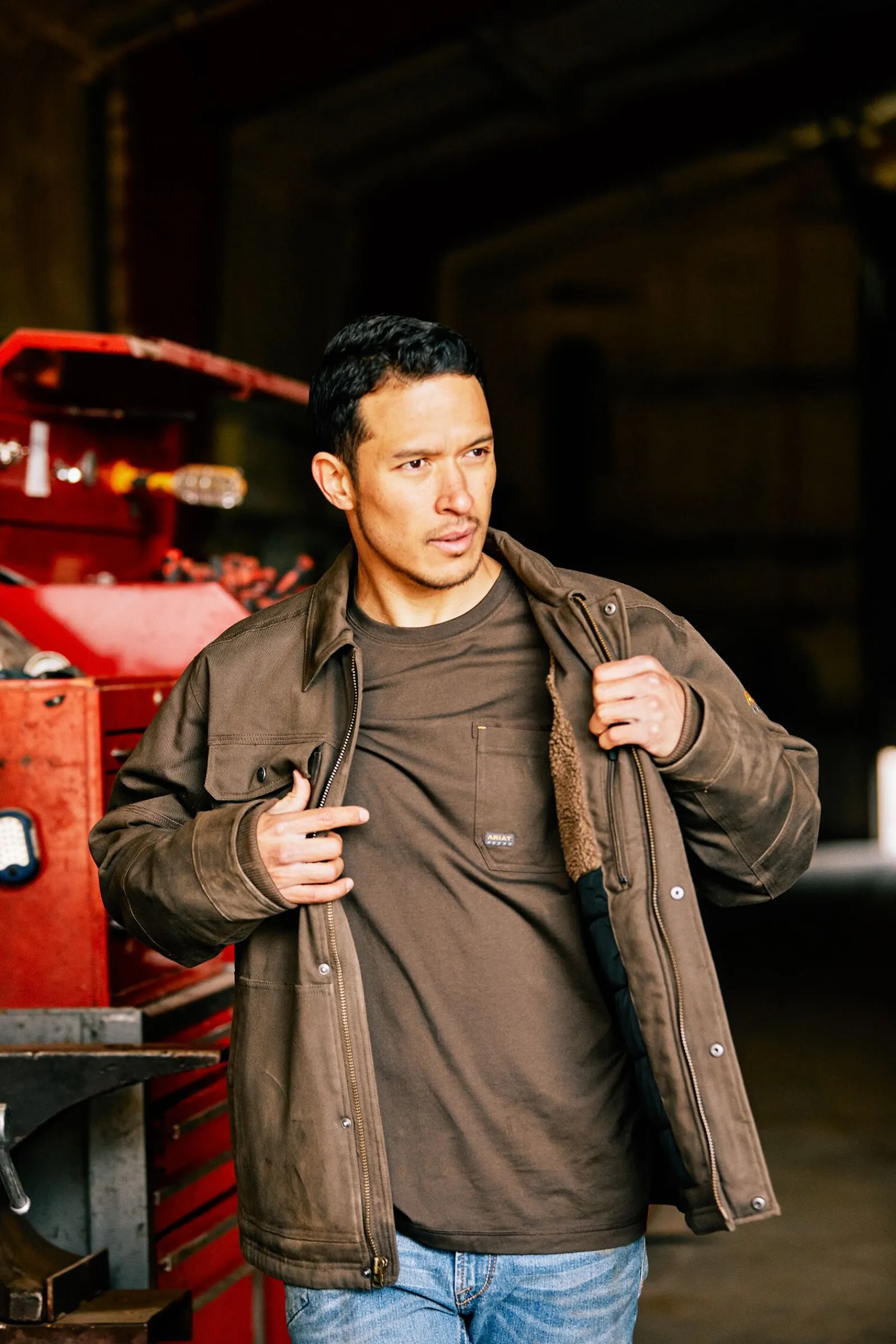 Outlet Rebar DuraCanvas Sherpa Lined jakke til herre Ridejakker Og Ridevester