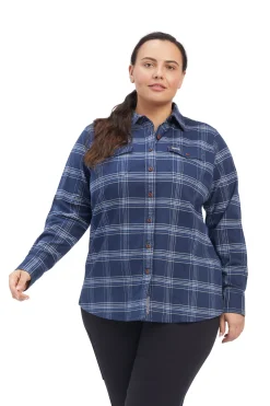 New Rebar Flannel DuraStretch langermet arbeidsskjorte til dame Skjorter Og Topper