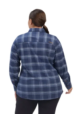 New Rebar Flannel DuraStretch langermet arbeidsskjorte til dame Skjorter Og Topper
