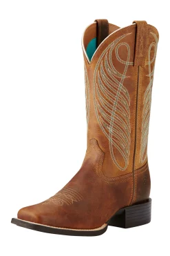New Round Up Wide Square Toe dames westernstøvler Western|Ridebukser