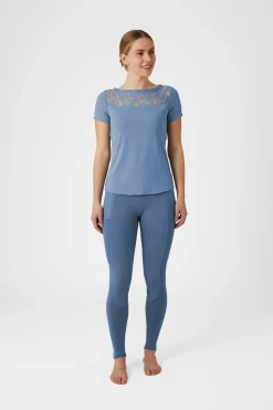 New B Vertigo Natalia t-skjorte med blonder, dame Skjorter Og Topper