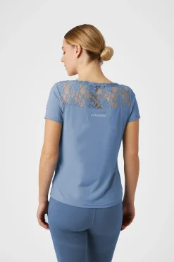 New B Vertigo Natalia t-skjorte med blonder, dame Skjorter Og Topper