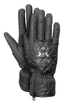 Clearance B Vertigo Onyx Vanntette polstrede ridehansker Vinterhansker Til Ridning