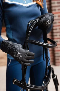 Clearance B Vertigo Onyx Vanntette polstrede ridehansker Vinterhansker Til Ridning