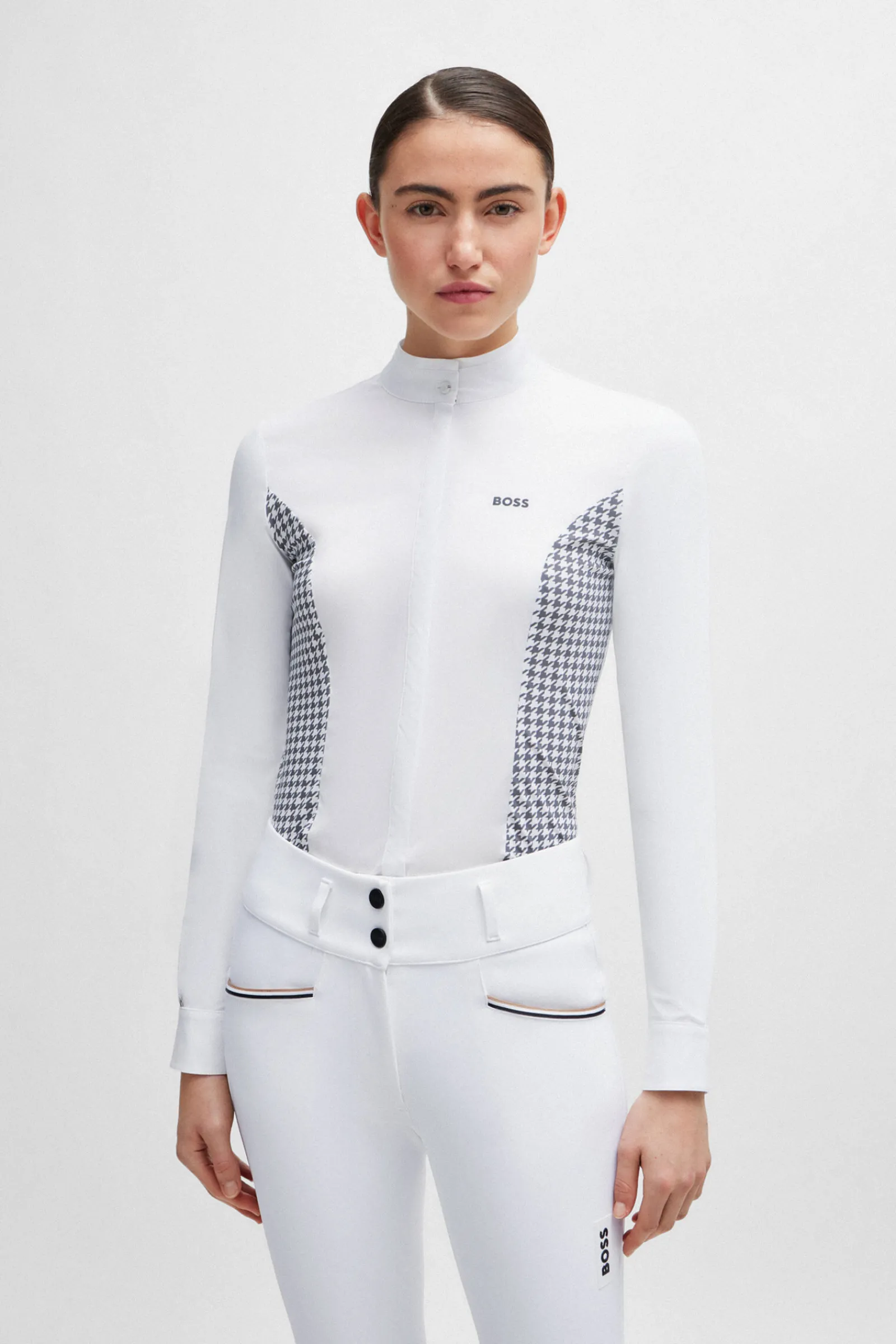 Sale Emma showbluse Houndstooth Stevne|Skjorter Og Topper