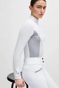 Sale Emma showbluse Houndstooth Stevne|Skjorter Og Topper