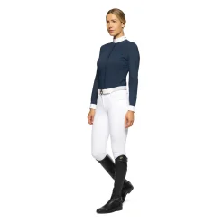 New Cavalleria Toscana Embroidery stevneskjorte med lange ermer for kvinner Skjorter Og Topper