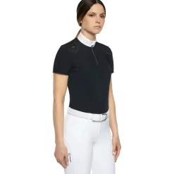 Cavalleria Toscana R-Evo Epaulet Shortsleeve Zip Polo Skjorter Og Topper|Stevne