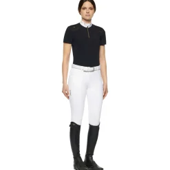 Cavalleria Toscana R-Evo Epaulet Shortsleeve Zip Polo Skjorter Og Topper|Stevne