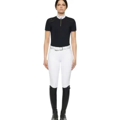 Cavalleria Toscana R-Evo Epaulet Shortsleeve Zip Polo Skjorter Og Topper|Stevne