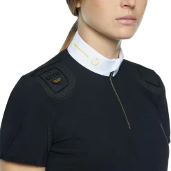 Cavalleria Toscana R-Evo Epaulet Shortsleeve Zip Polo Skjorter Og Topper|Stevne