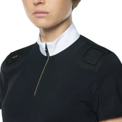 Cavalleria Toscana R-Evo Epaulet Shortsleeve Zip Polo Skjorter Og Topper|Stevne