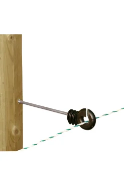 Clearance Farm Patrol Offset ringisolator, med 22 cm stang, 10 stk Isolatorer