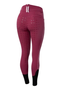 Sale Helforsterkede ridebukser med kontrastbånd og høyt liv, dame Helforsterkede Ridebukser