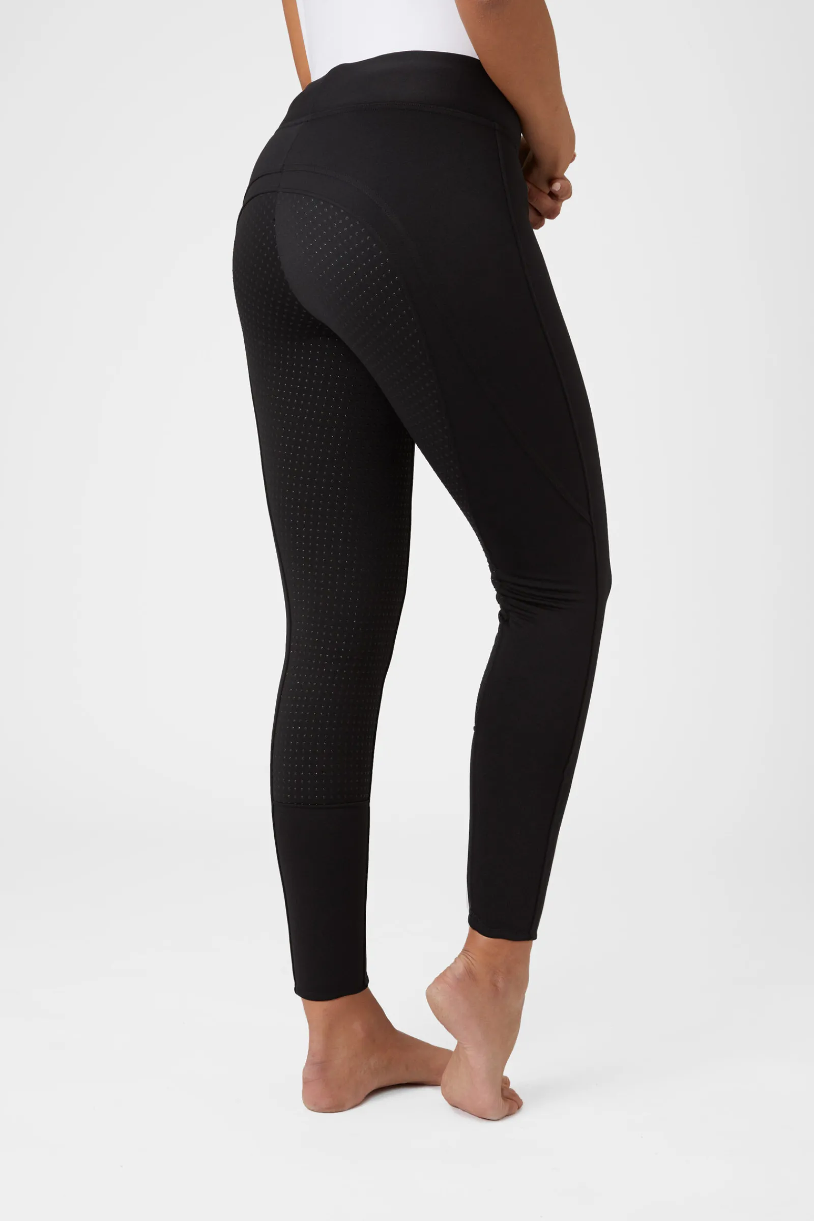 Clearance Active helforsterket vinterridetights med silikon, dame Ridetights