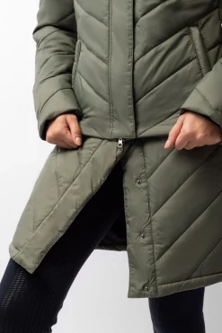 Outlet Aurora fôret parkas ridejakke med avtakbar skjorte til dame Jakker Og Frakker