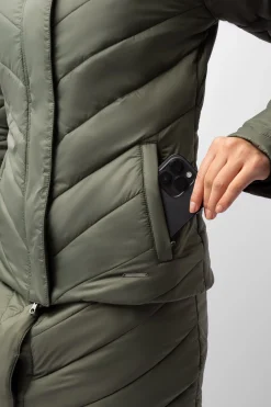 Outlet Aurora fôret parkas ridejakke med avtakbar skjorte til dame Jakker Og Frakker