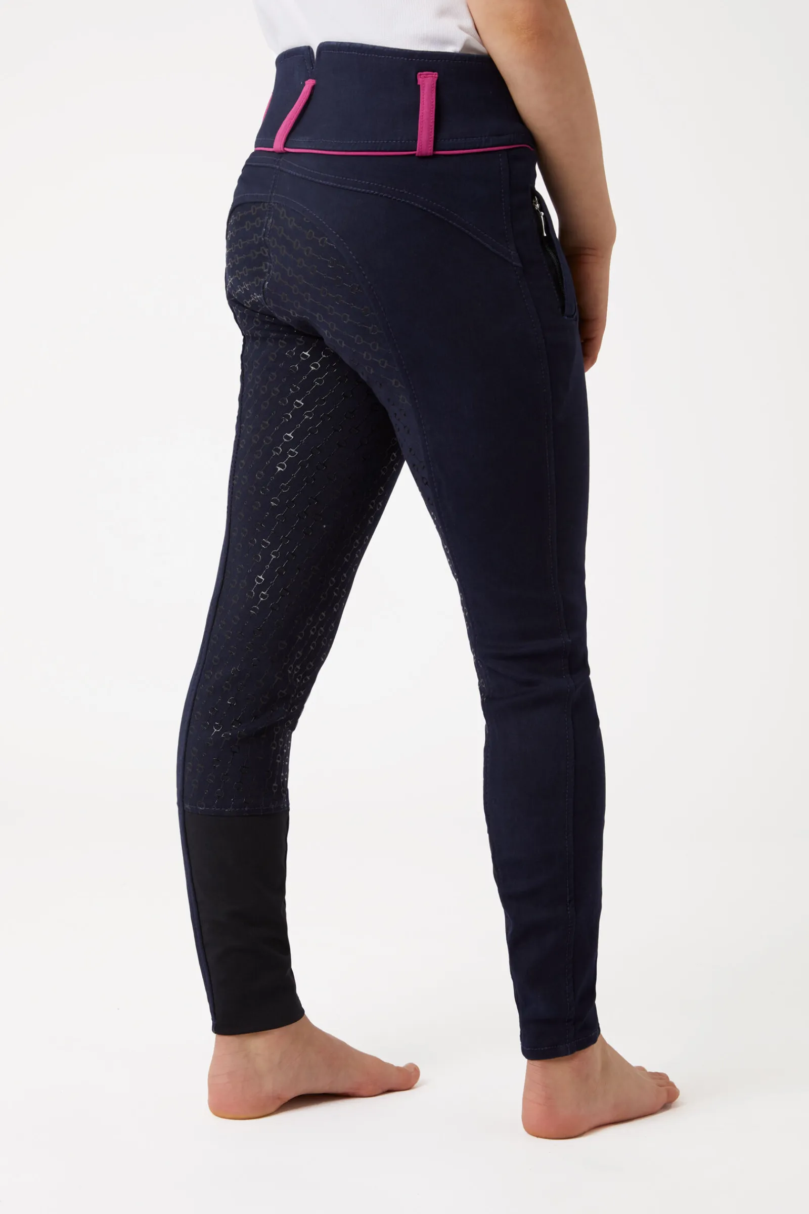 Hot Daniella helforsterkede ridebukser med silikon, barn Ridebukser