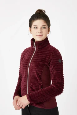 Outlet Della stripete ridejakke i fleece til dame Gensere & Fleece|Jakker Og Frakker