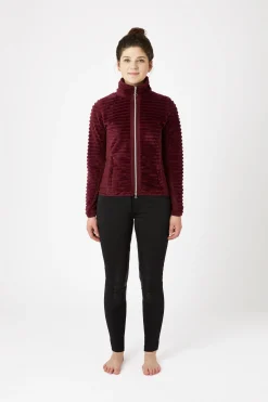 Outlet Della stripete ridejakke i fleece til dame Gensere & Fleece|Jakker Og Frakker