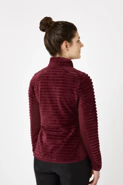 Outlet Della stripete ridejakke i fleece til dame Gensere & Fleece|Jakker Og Frakker