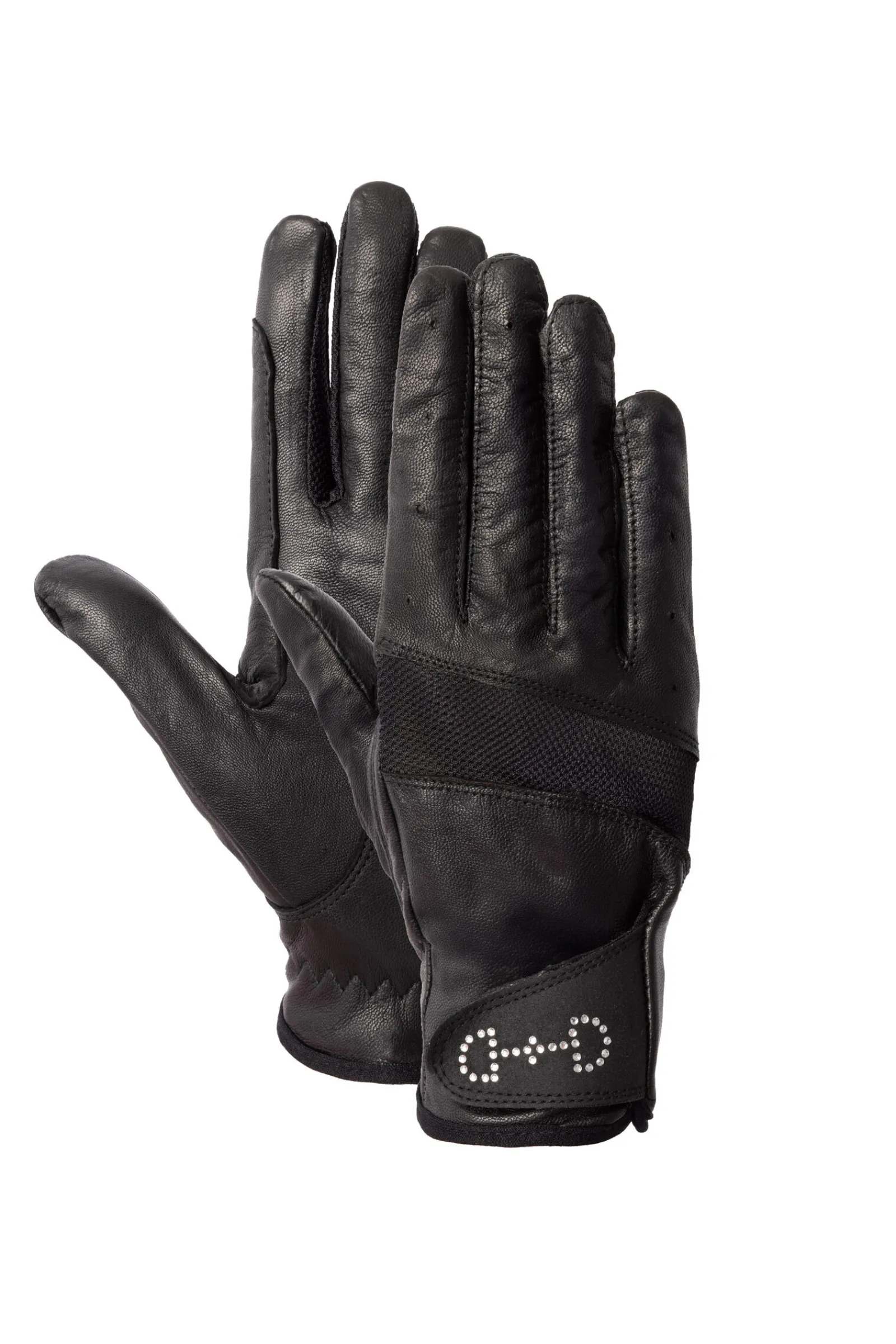 Sale hansker med lær og netting, dame Sommerhansker