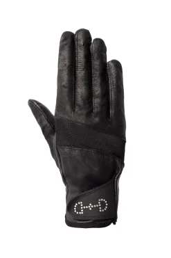 Sale hansker med lær og netting, dame Sommerhansker