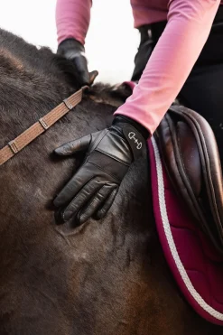Sale hansker med lær og netting, dame Sommerhansker