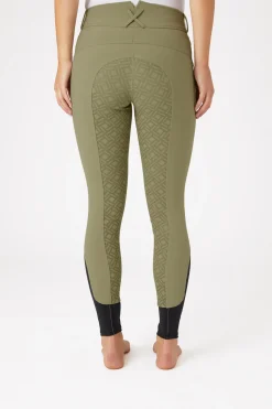 Discount helforsterkede ridebukser med silikon full grip og høyt liv til dame Helforsterkede Ridebukser