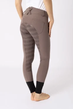 Hot helforsterkede ridebukser med silikon, høyt liv og telefonlomme, dame Helforsterkede Ridebukser