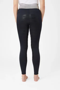 Best helforsterket ridetights med silikon og glitterlinning, dame Ridetights