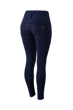 Hot Kacy helforsterket denim thermo ridebukse, dame Vinterridebukser