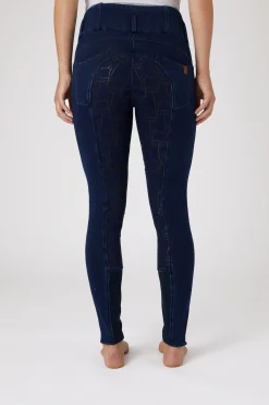 Hot Kacy helforsterket denim thermo ridebukse, dame Vinterridebukser