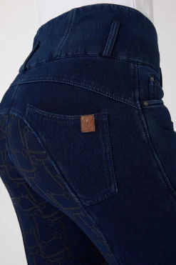 Hot Kacy helforsterket denim thermo ridebukse, dame Vinterridebukser