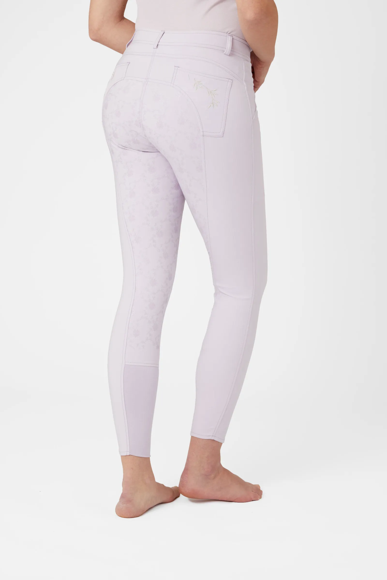 Discount Kaitlin helforsterkede ridebukser med blomsterdetaljer, dame Helforsterkede Ridebukser