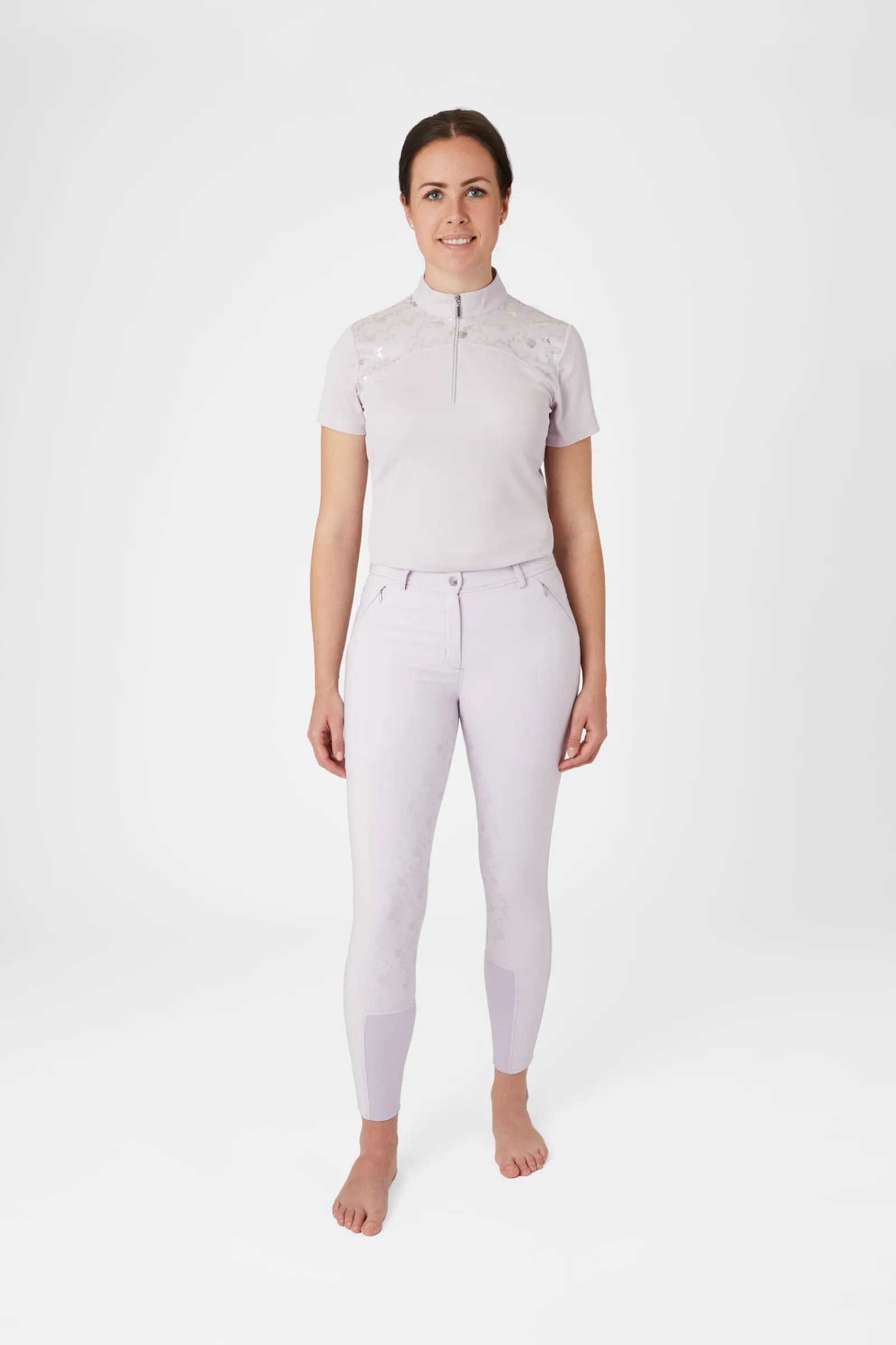 Discount Kaitlin helforsterkede ridebukser med blomsterdetaljer, dame Helforsterkede Ridebukser