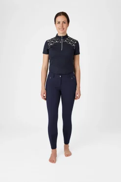 Sale Kaitlin kneforsterkede ridebukser med blomsterdetaljer, dame Kneforsterkede Ridebukser