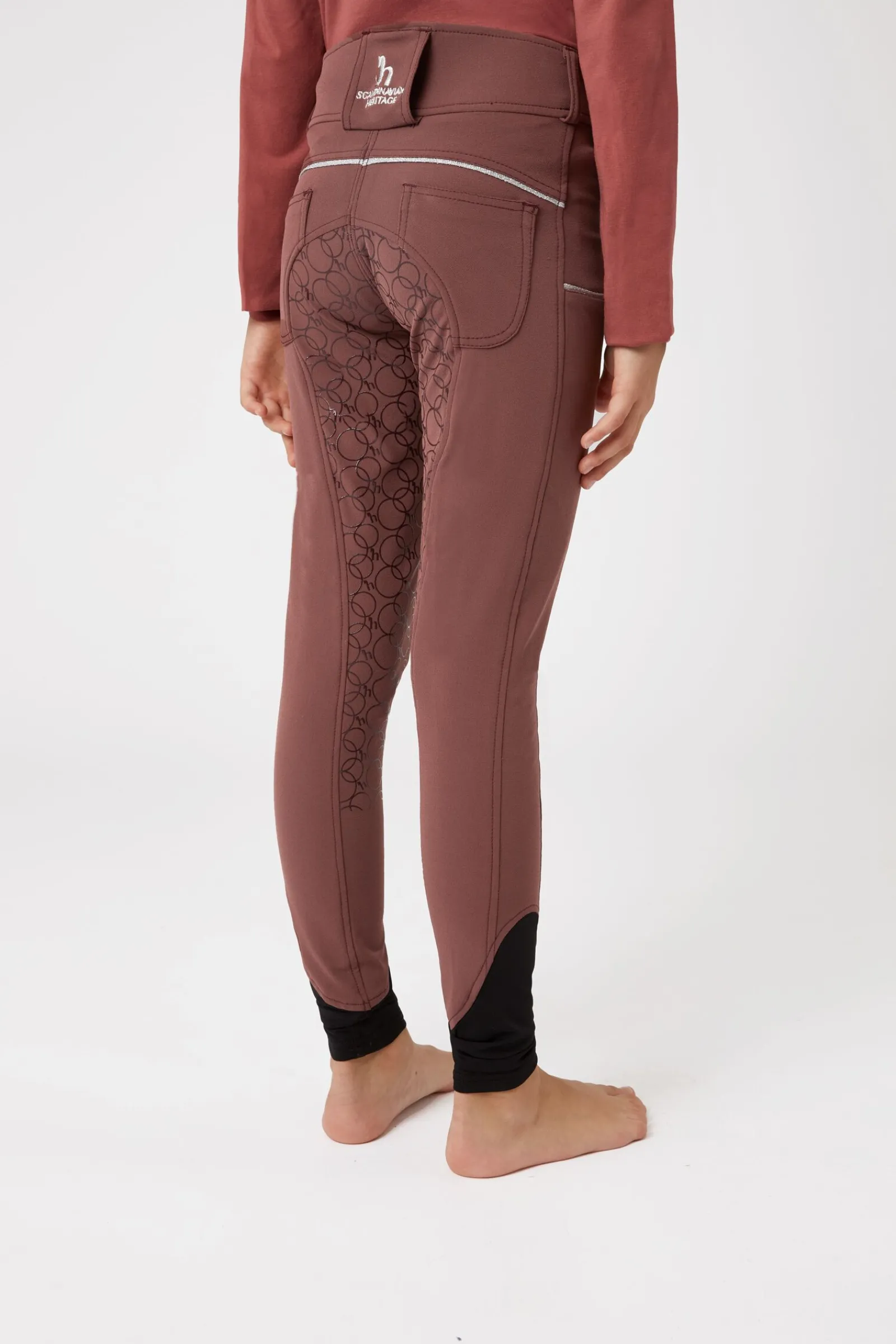 Clearance Leighton Teens helforsterkede ridebukser med silikon og telefonlomme Ridebukser