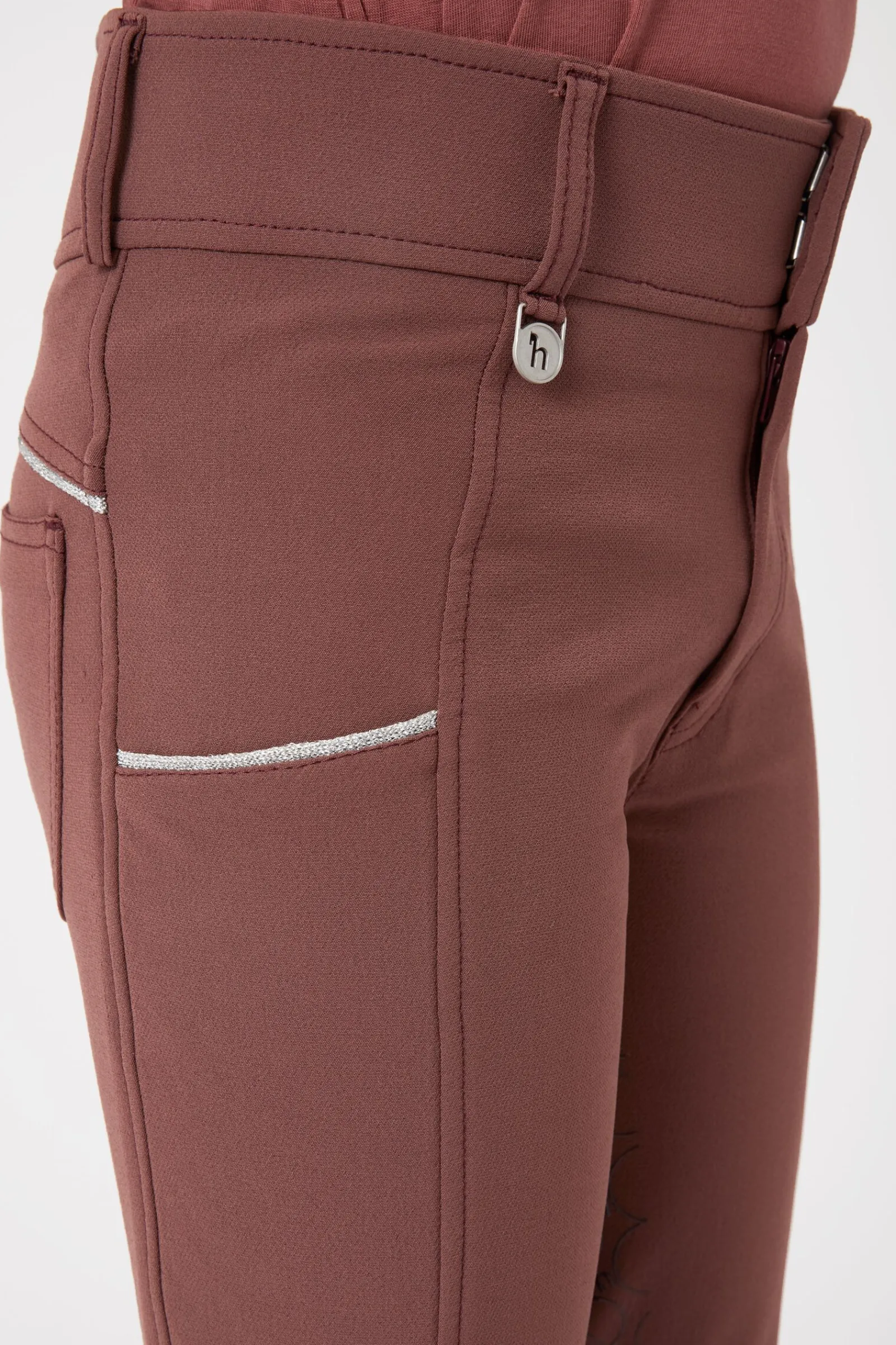 Clearance Leighton Teens helforsterkede ridebukser med silikon og telefonlomme Ridebukser