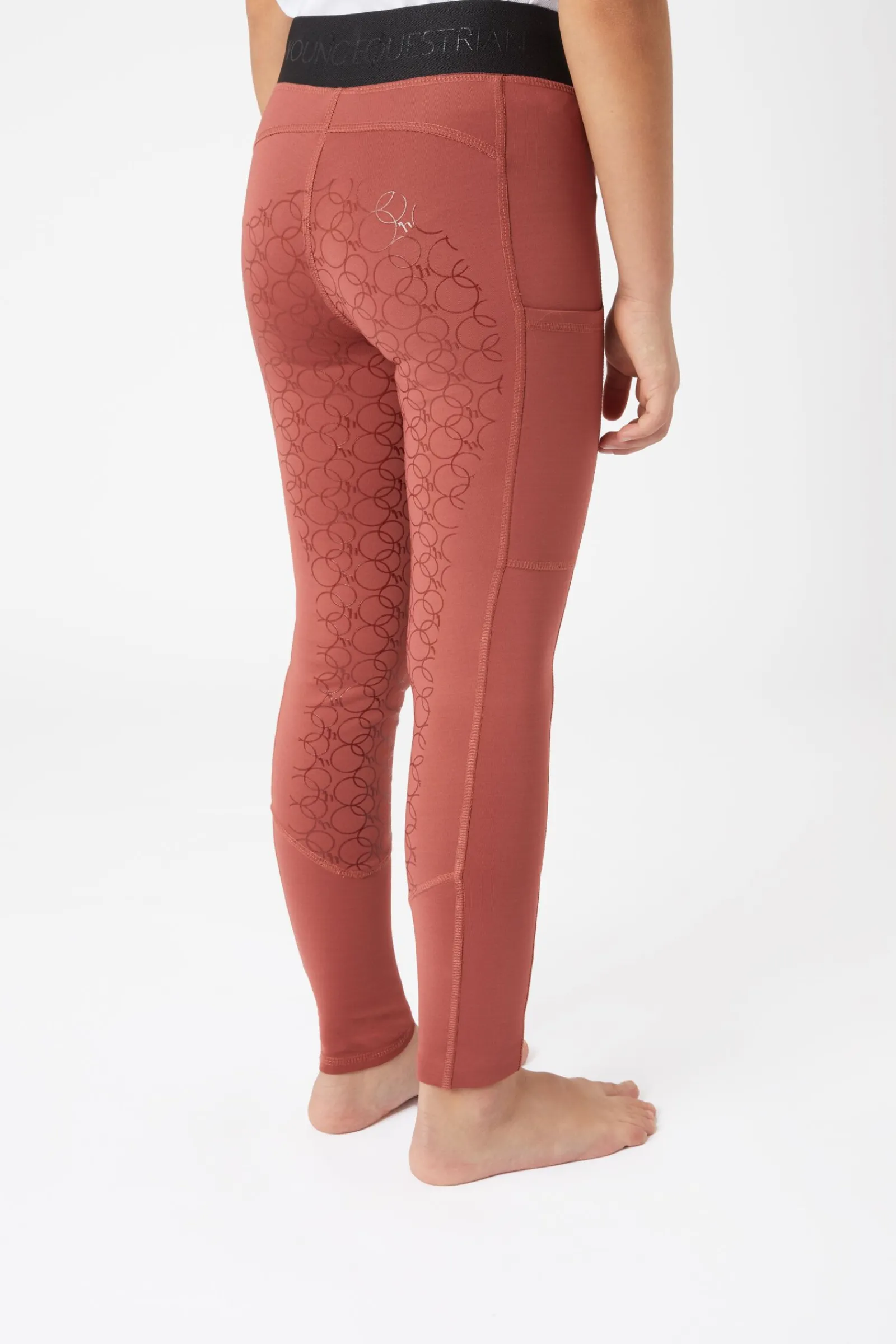 Hot Leighton Teens helforsterkede ridetights med silikon og varmt fôr Ridetights