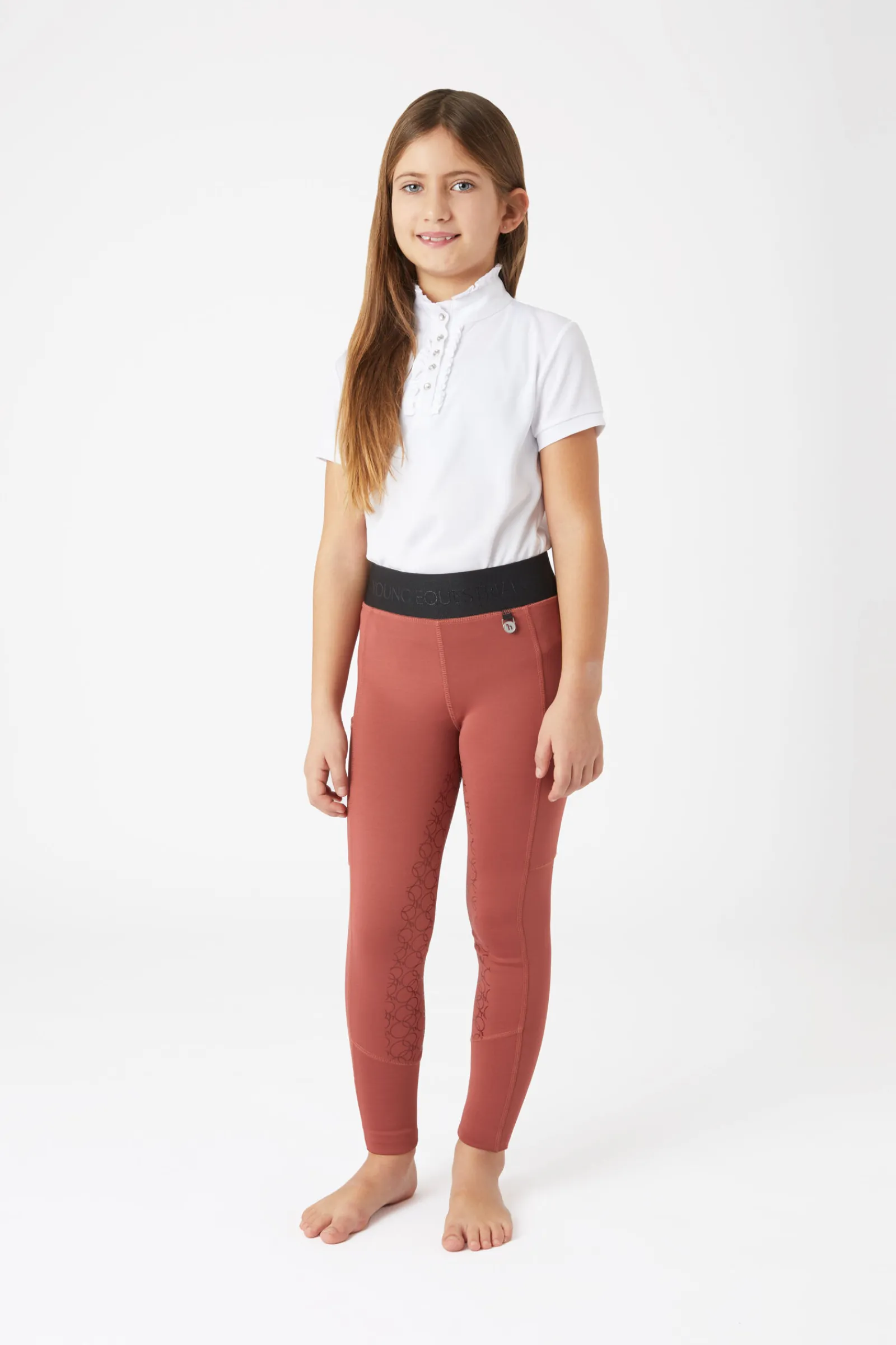 Hot Leighton Teens helforsterkede ridetights med silikon og varmt fôr Ridetights