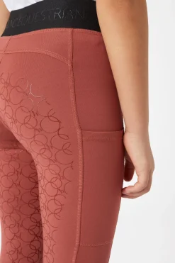 Hot Leighton Teens helforsterkede ridetights med silikon og varmt fôr Ridetights