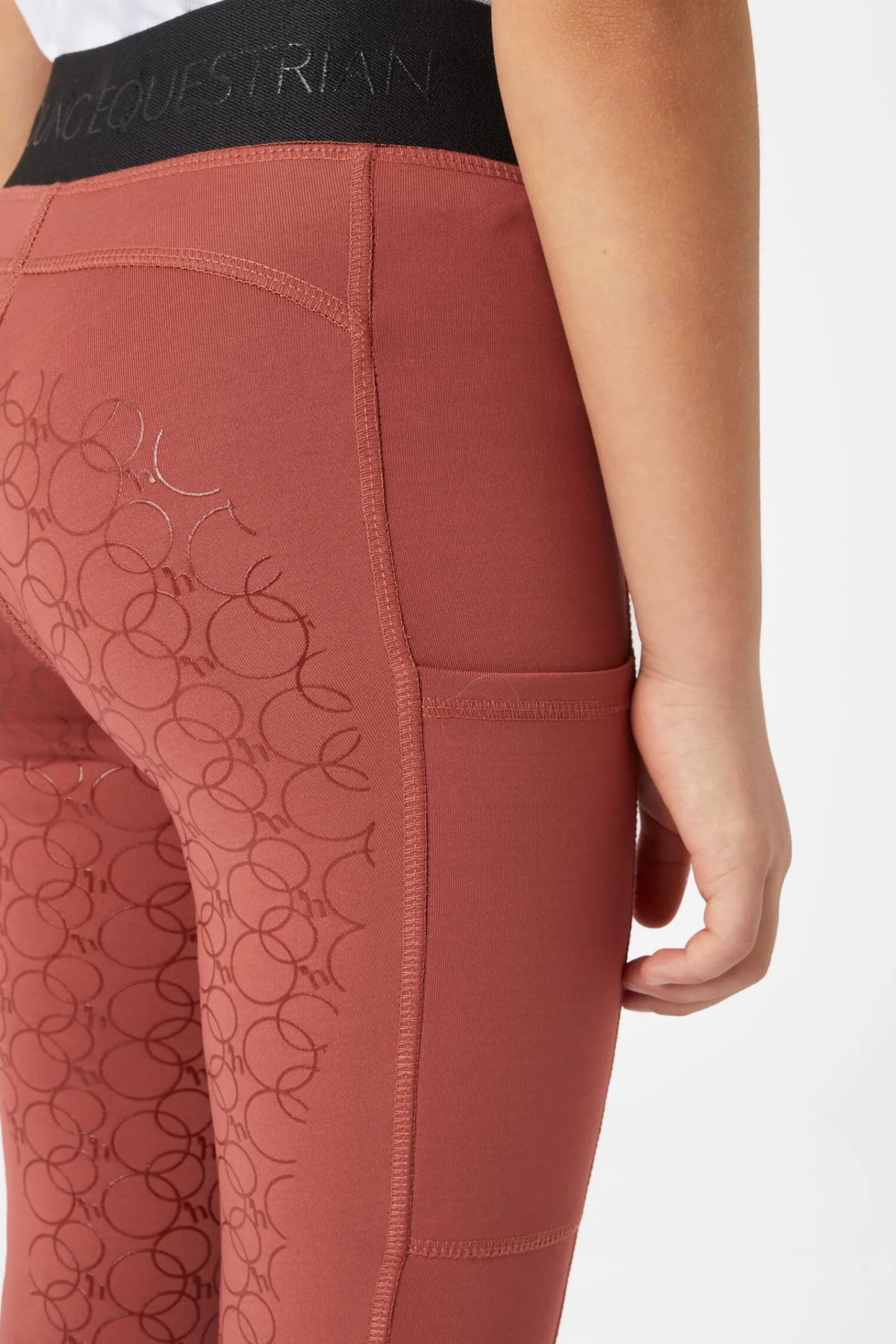 Hot Leighton Teens helforsterkede ridetights med silikon og varmt fôr Ridetights