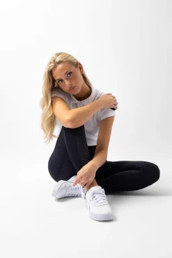 Discount Mathilde funksjonelle tights med helforsterket silikonsete, dame Ridetights