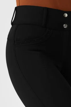 Sale Mia helforsterkede thermo ridebukser med silikon, dame Vinterridebukser