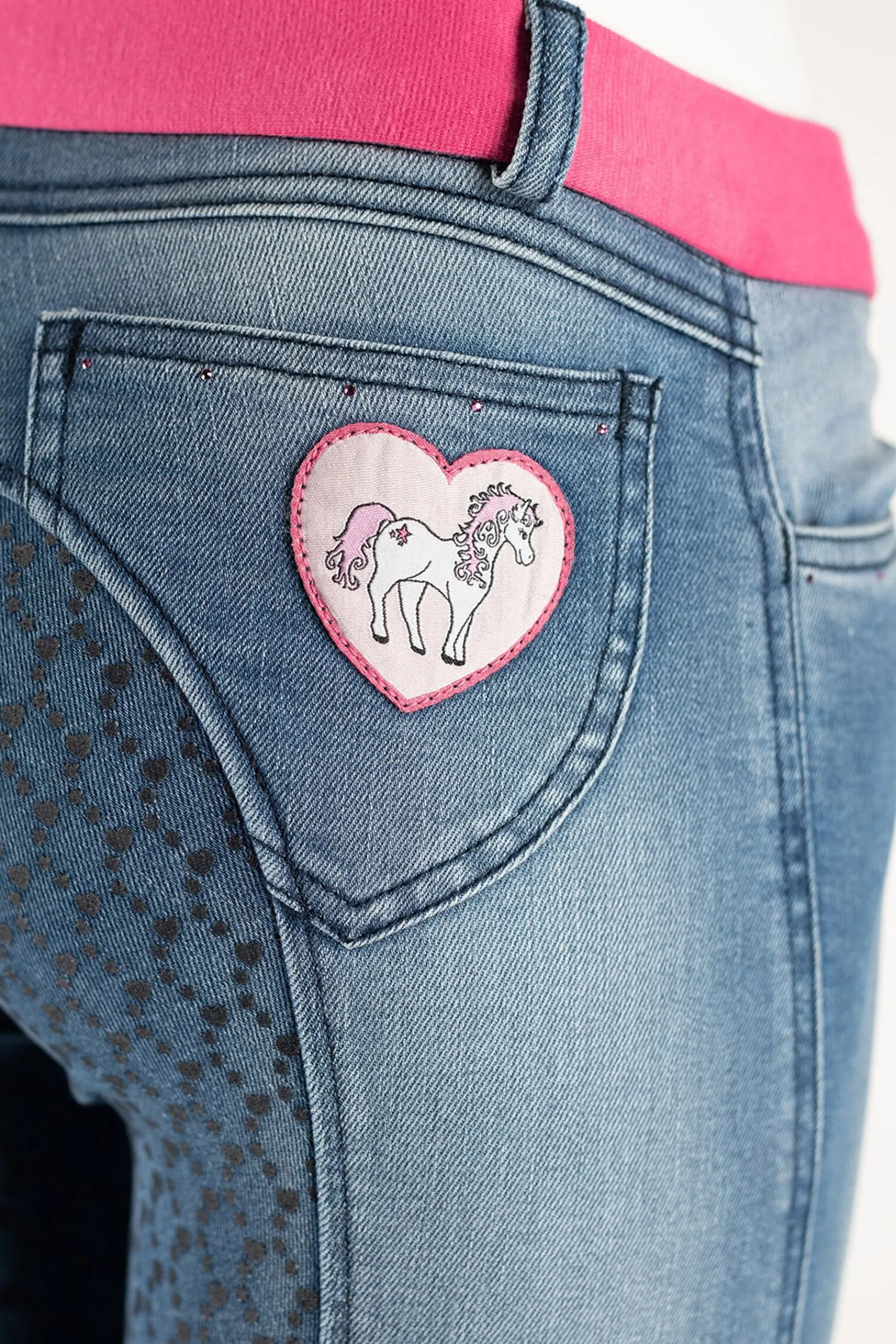 Hot Poppy denim-ridebukser, helforsterket med silikon Ridebukser