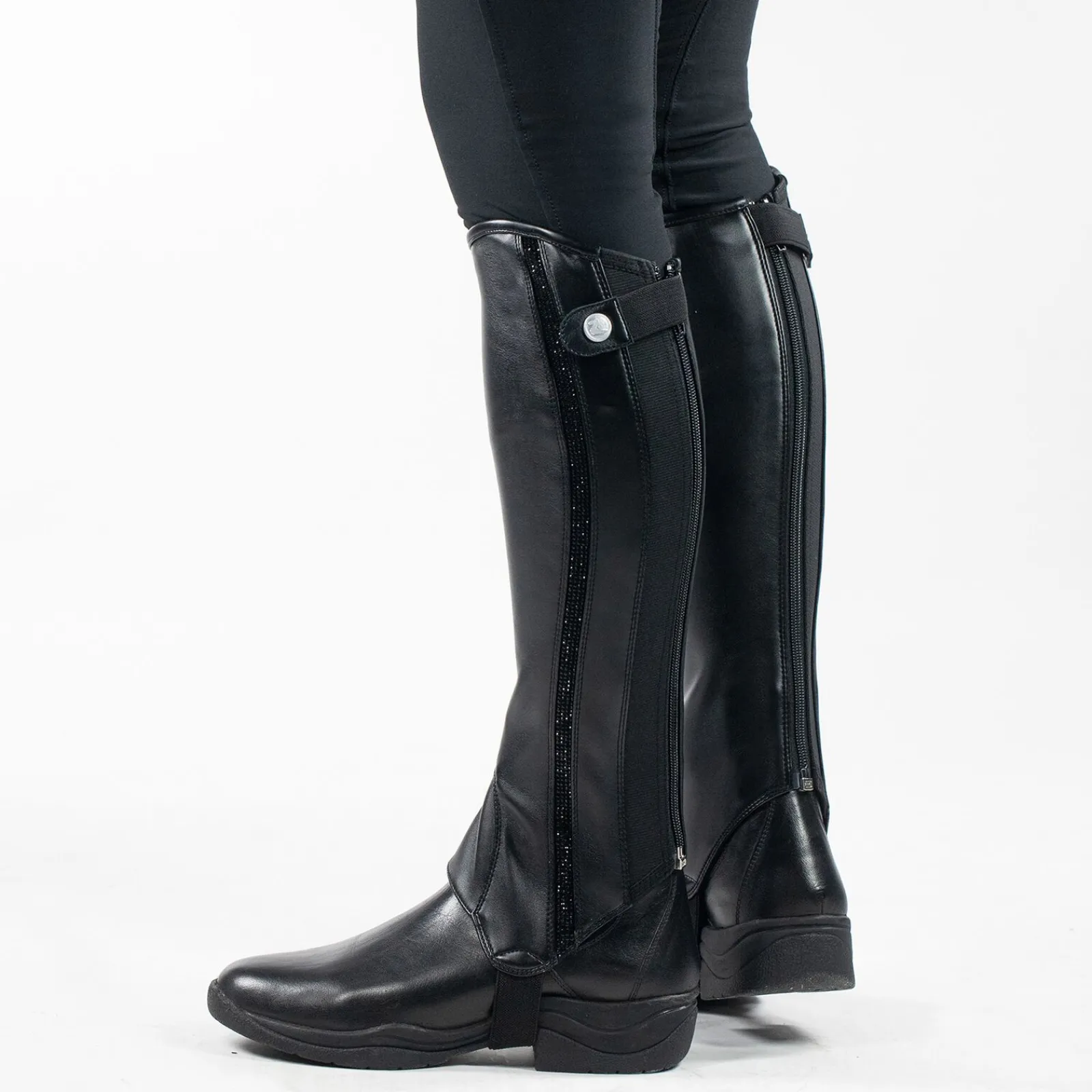 Clearance Sabrina glitrende leggchaps i PU-lær, dame Chaps