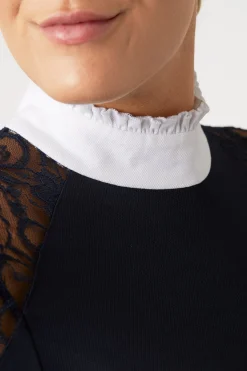 Best Sylvie langermet stevneskjorte med blonder, dame Skjorter Og Topper